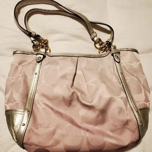 Ombre Blush & sand Coach purse blush satin lining